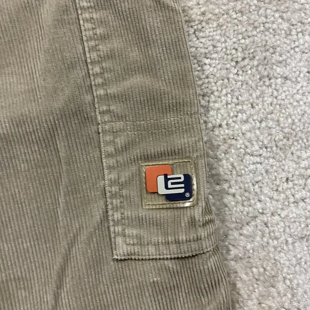 VTG Levis L2 Pants Mens 32x32 Beige Corduroy Carpenter Baggy Wide Leg Workwear